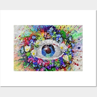 Floral Explosion Eye Posters and Art